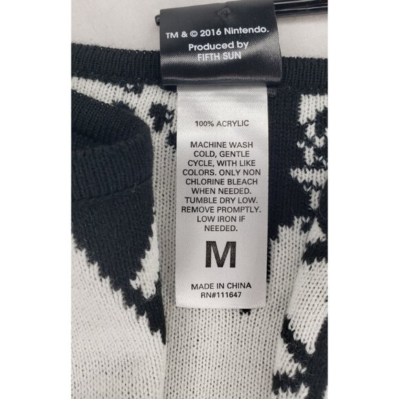 The Legend of Zelda Tloz Sweater Cardigan Black & White Hot Topic Medium - Picture 8 of 8